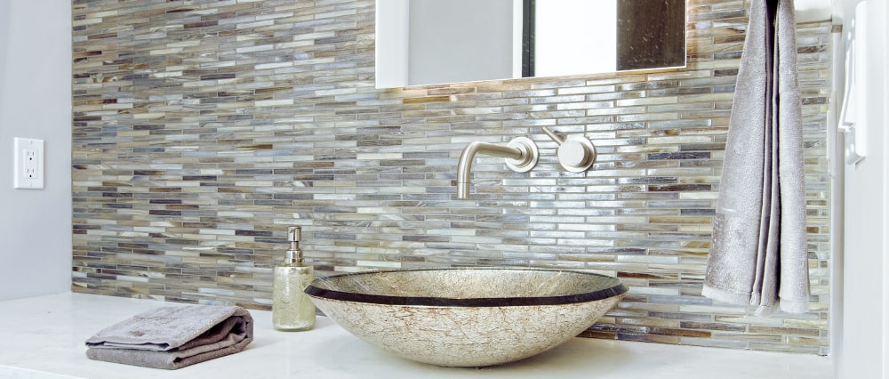 住宅リフォームとタイル　アガット‐ブリック（ガラスモザイク）