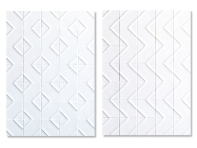 波紋がモチーフのタイル組絵(水紋) パターン例