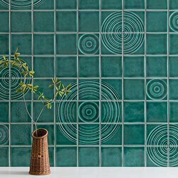 内装タイル　組絵（水紋）