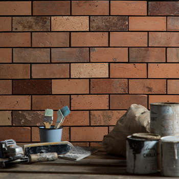 内装レンガ　レッドフック