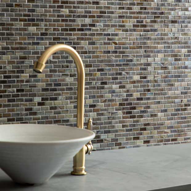 モザイクタイルのアガット-ミニブリック/ガラスモザイク