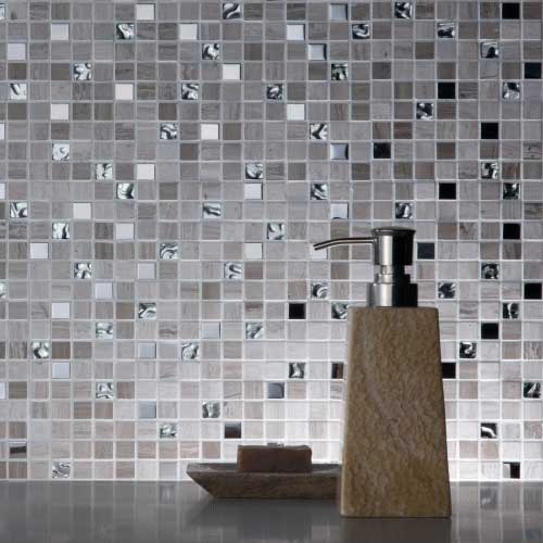 モザイクタイルのアリウス /異素材ミックスモザイク