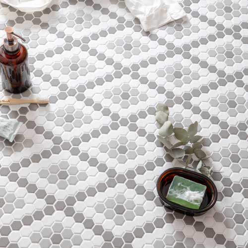 モザイクタイルのヘキサデコール